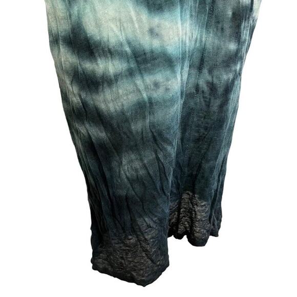 Pete & Greta Johnny Was Womens 100% Linen Tie Dye Short Sleeve Dress Boho sz XS - Picture 2 of 16